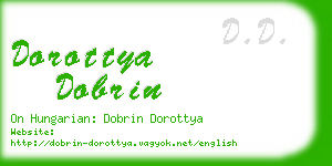 dorottya dobrin business card